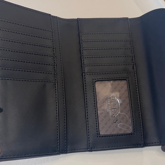 GUESS Black Clutch Wallet with Gold Accents - Picture 5 of 5